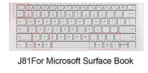 Protector de teclado de silicona HRH para Surface Laptop 13.5" y 15" miniatura 2