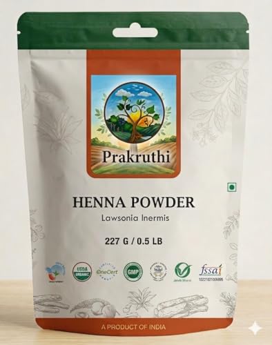 Prakuthi Henna Powder para cabello 227 g