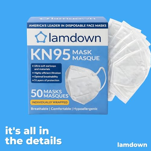 Image of (600-Pack) KN95 Face Masks, Individually Wrapped, Premium Disposable Dust Mask, White