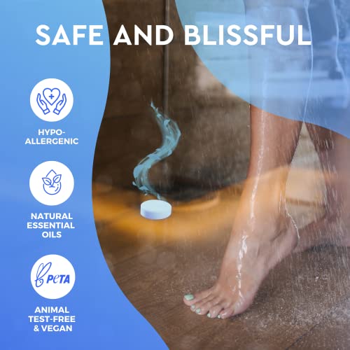 Cleverfy Shower Steamers Aromatherapy - Variety Pack Of 6 Shower Bombs With Essential Oils. Self Care And Relaxation Spa Gifts For Women. Blue Set #TOP3