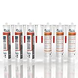 DIP-Tools Montagekleber extra stark I Kleben statt Bohren - Kleber für innen und aussen - wasserfest für Fließen Sockelleisten Metall - Styroporkleber Steinkleber Baukleber Badkleber (6x290ml, weiß)