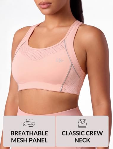 Image of Yvette Sports Bras for Women High Impact Support Racerback Sports Bra Plus Size No Underwire for Running Workout