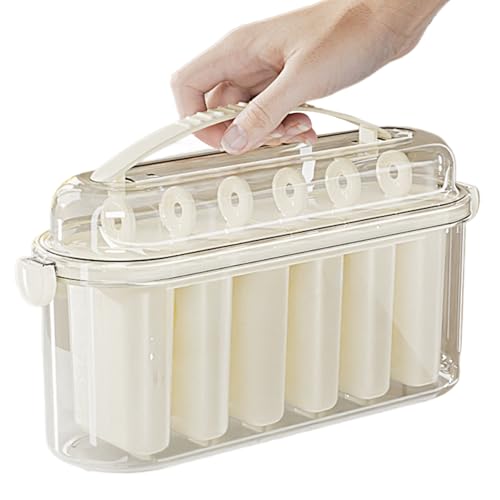 Molde Para Polos Caseros | Molde De 6 Cavidades Para Fabricar Polos,Fabricante Manual de Paletas de Hielo Antiadherente para Gelatina Fruta Yogur Pudin