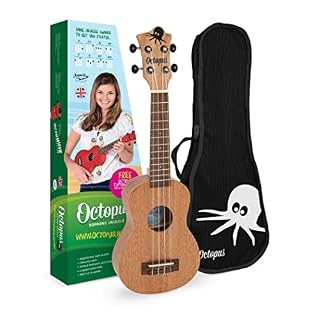Octopus Ukulélé soprano naturel - Les Beatles, Paul McCartney, John Lennon, RIngo Starr, George Harrison