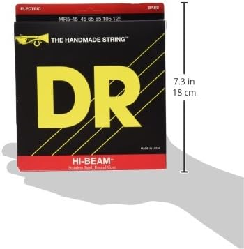Miniatura 3 de DR Strings Hi-Beam - Núcleo redondo de acero inoxidable mediano 5 cuerdas 45-125