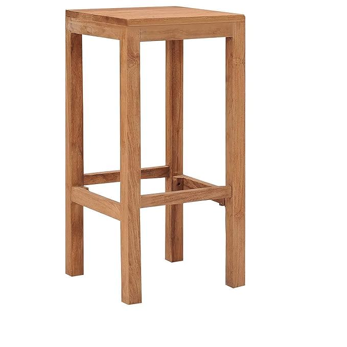 Jdav Solid Wood Bar Table, Natural Oak Finish, Square Top-image-36
