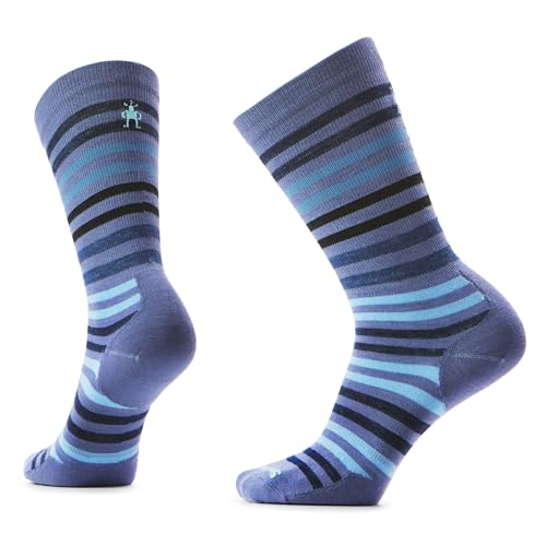 Smartwool, Unisex, Everyday Spruce Street Crew Socks, Nightfall Blue, Medium