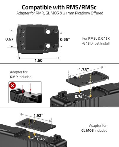CVLIFE BearMight Enclosed Solar Multi Reticle Green Dot Sight for RMSC - image 8