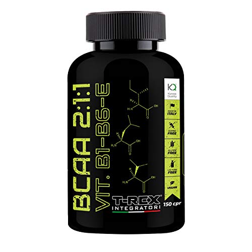 BCAA 2:1:1 150 compresse da 1,5gr KYOWA QUALITY® ottenuti da fermentazione | Aminoacidi Ramificati in rapporto 2 1 1 con L-leucina, L-Isoleucina, L-Valina Vitamine B1-B6-E