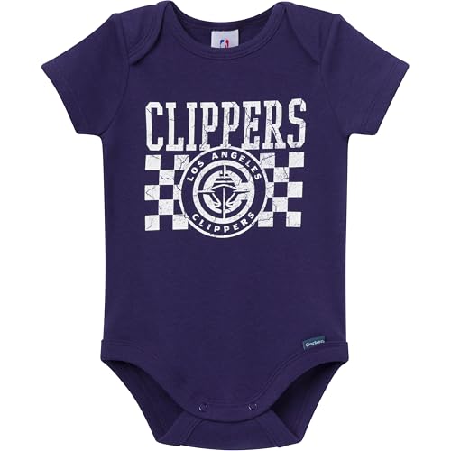 Image of Gerber Baby NBA Boys & Girls 2-Pack Short Sleeve Onesie Bodysuits