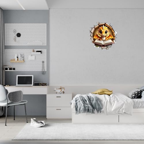 Vinilo Decorativo 3D Dragón Bebé Naranja de 12 Pulgadas miniatura 5