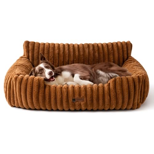 MEWOOFUN Hundesofabett - Katzenbetten für Hauskatzen Weich und Flauschig, Katzensofabett Kleines Hundebett für Hunde und Katzen, Beruhigendes Hundebett (Braun, 91x72x30cm) MEWOOFUN Hundesofabett - Katzenbetten für Hauskatzen Weich und Flauschig, Katzensofabett Kleines Hundebett für Hunde und Katzen, Beruhigendes Hundebett (Braun, 91x72x30cm)