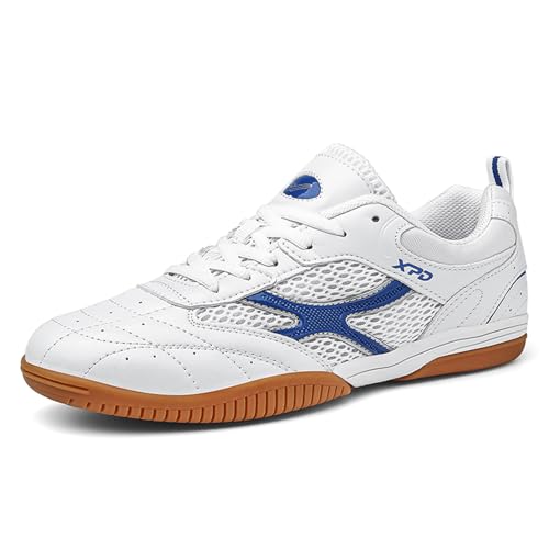 sekiueo Zapatillas De Tenis De Mesa para Hombres Mujeres Zapatillas De Bádminton Que No Dejan Marcas Suela Antideslizante Ligeras para Canchas De Interior,Azul,39 EU