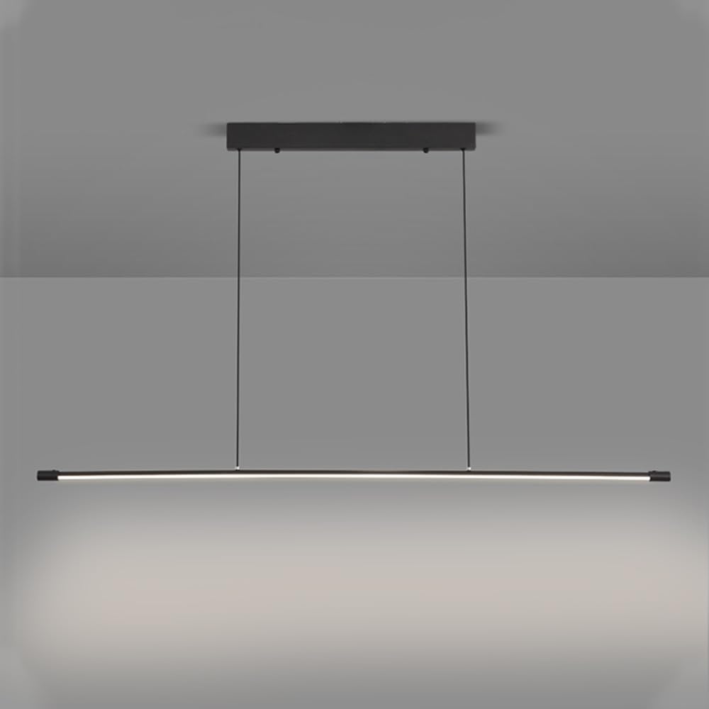 LED Linear Pendant Lamp Dining Table Hanging Light Minimalist Chandelier Ceiling Lighting Fixture, Height Adjustable Hanging Chandeliers for Kitchen Island Office Shop Star of Light