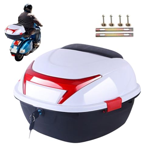Caja trasera de motocicleta | Maletín ergonómico de almacenamiento para maletero de motocicleta | Organizador de equipaje de motocicleta grueso para zapatos, ropa, gafas, poncho de lluvia
