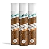 Batiste Dry Shampoo in Brunette with a Hint of Colour 200ml, No Rinse Spray to Refresh Hair in Between Washes, No White Residue for Brown Hair (Pack of 3)