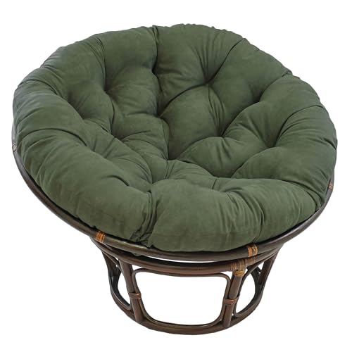 Blazing Needles Solid Microsuede Papasan Chair Cushion, 44' x 6' x 44', Hunter Green