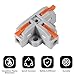 10Pcs Compact Wire Conductor Connector, T-Shape Lever Nut Wire Connector, Quick Splitter 3 Way Electrical Connectors, AWG 28-12