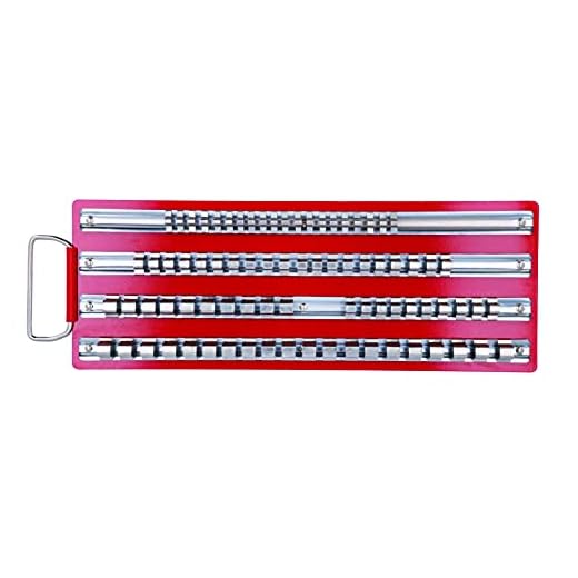 Laser 2664 2664 Steckschlüsselregal mit 4 Steckschlüsselschienen und Clips