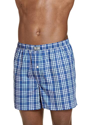 Jockey Men's Underwear 100% Cotton Woven 5" Boxer, Elite Plaid, S #TOP17