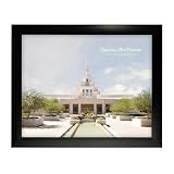 Phoenix Clear Day Photograph LDS Temple Art And Decor For Home And Family (Black Frame, 8x10)