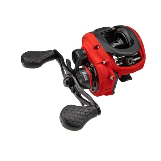 Lew's Mach Smash SLP 7.5:1 Right Hand Baitcast Reel, Red