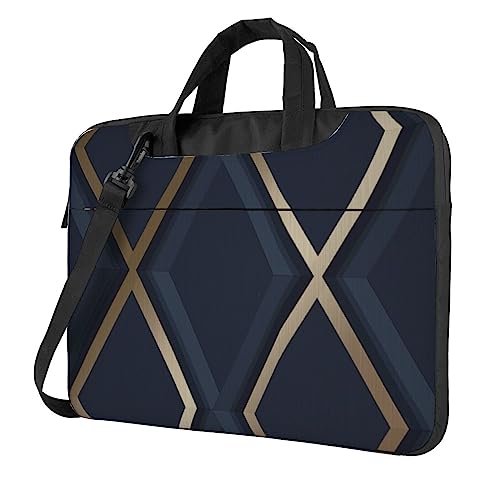 Sac à bandoulière pour ordinateur portable géométrique avec sangle réglable