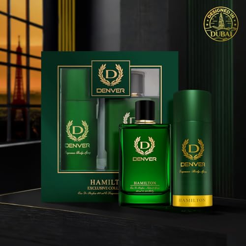 DENVER Hamilton Exclusive Collection Gift Pack For Men|Deodorant 150 ML + Perfume 100 ML