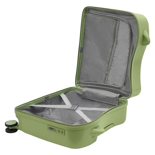 18" Kids Ride-On Suitcase,33.6QT Children's Luggage Case with Password Lock and Silent Universal Wheels (Olive Green)2