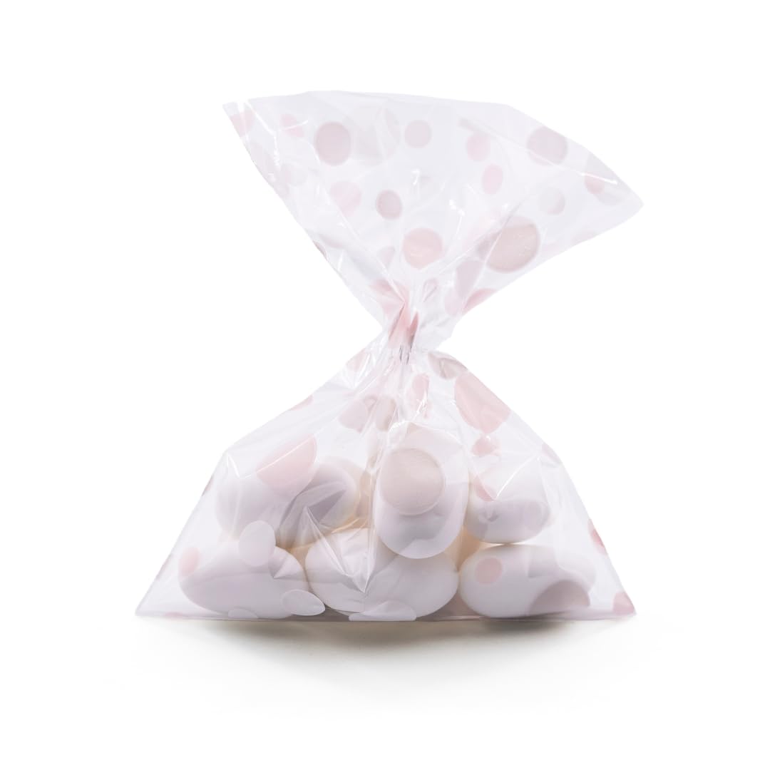 Italpak Transparent Bags for Food Bubbles 50 pcs, Polypropylene, white and pink, 9x12,5cm