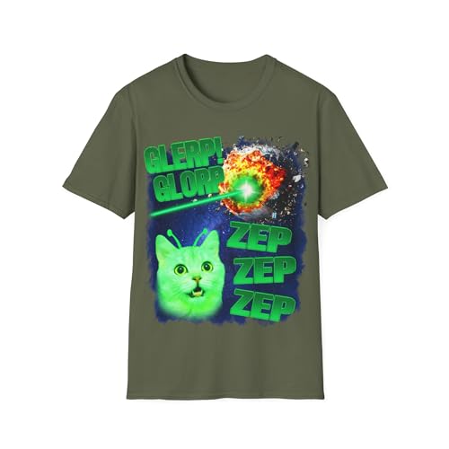 Alien Cat Meme t-shirt hilarant Glerp Glorp idée cadeau anniversaire original