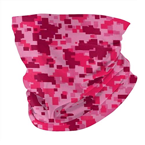 IUBBKI Rosa Camo Camuflaje urbano Ejército Cuello Pañuelo Bandana Tubo Cara Sombreros Diadema Bufanda mágica Pasamontañas Banda para el sudor UV Sol Anti-viento para deportes al aire libre