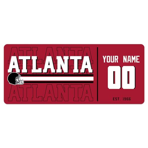 Image of ANTKING Atlanta Mouse Pad Custom Name and Number Desk Pad for Men Women Youth Gifts