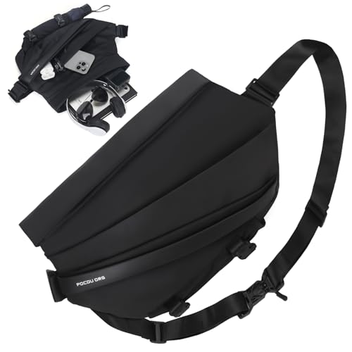 POCDUORG Electronics Organizer Sling Bag for Men & Women, Waterproof Tech Crossbody Bag for 13