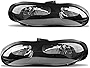 DWVO Headlight Assembly Compatible with 1998-2002 Chevy Camaro Black Housing with Clear Lens