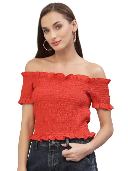 Image of Style Quotient Women Black Off-Shoulder Bardot Top