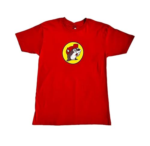 Buc-ees Classic Logo T-Shirt, Red, Cotton Crew Neck Large