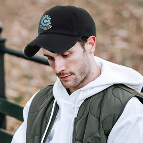 Image of ALLNTRENDS Adult Dad Hat Capsule Corp Embroidered Cap Anime Hats Embroidery Caps