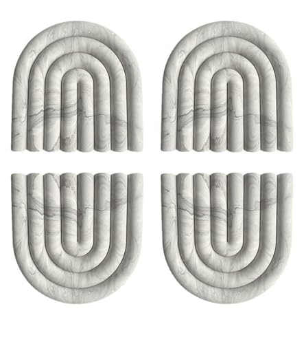Salvamanteles de Silicona, Sostenedor de Pote de Silicona Estera Antideslizante, Protector Mármol para Sartenes, Resistente Al Calor, Protector Antiapilamiento para Ollas, Tazas y Otras Decoraciones