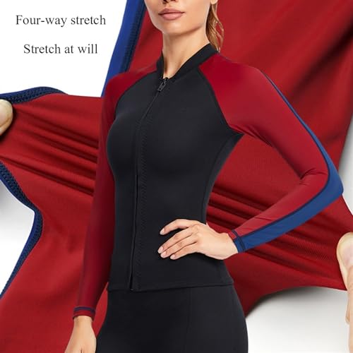 Chaqueta de neopreno para hombre 1.5mm manga larga con cremallera frontal para deportes acuáticos y ejercicio miniatura 5