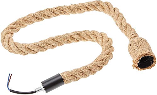 Jandei - Lampara colgante cuerda vintage 1 brazo E27
