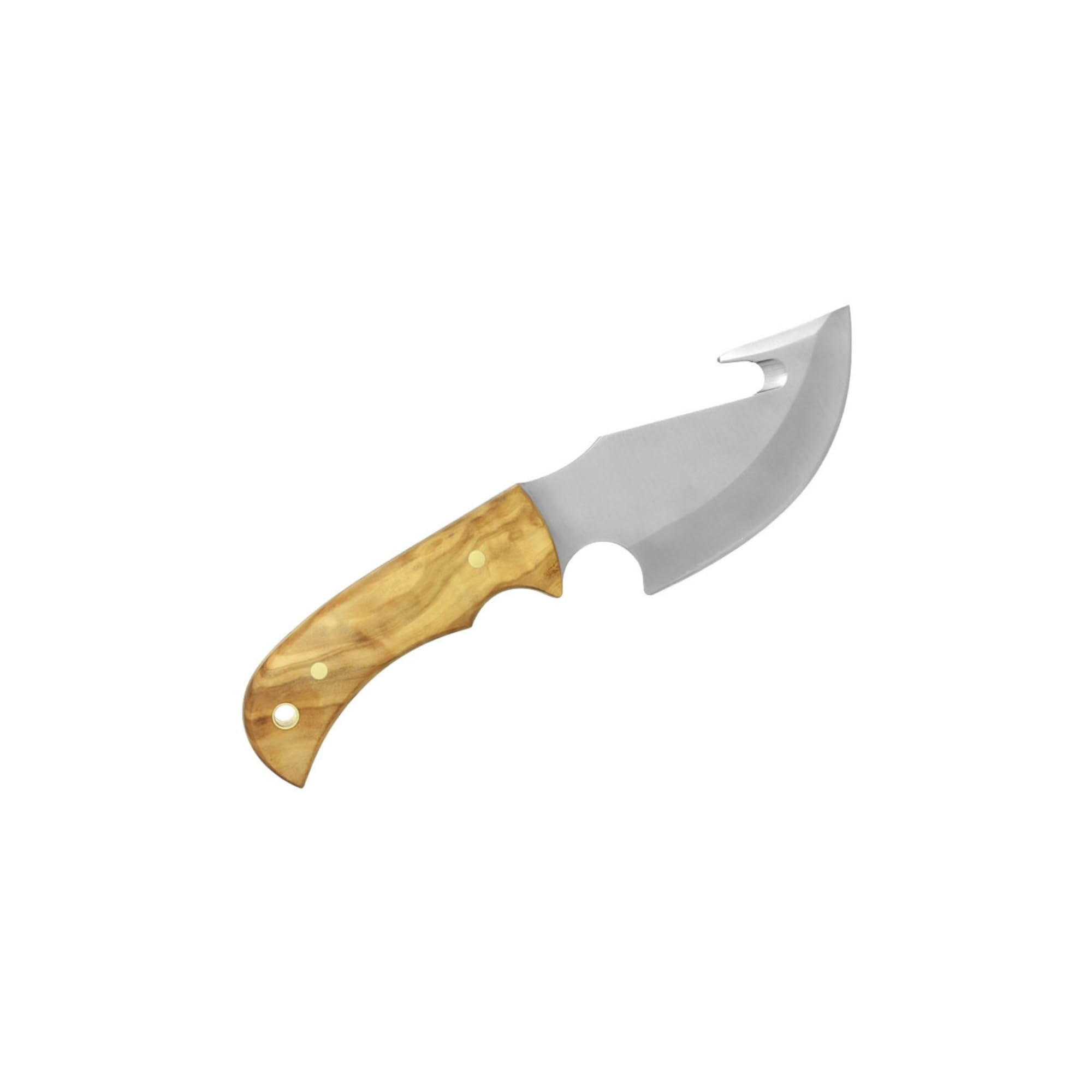 Cuchilleria Deportiva MUELA. Cuchillo desollador Muela GRIZZLY-12.OL. Mango de Olivo. Hoja: 12 cm. Funda de Cuero. Herramienta para Caza