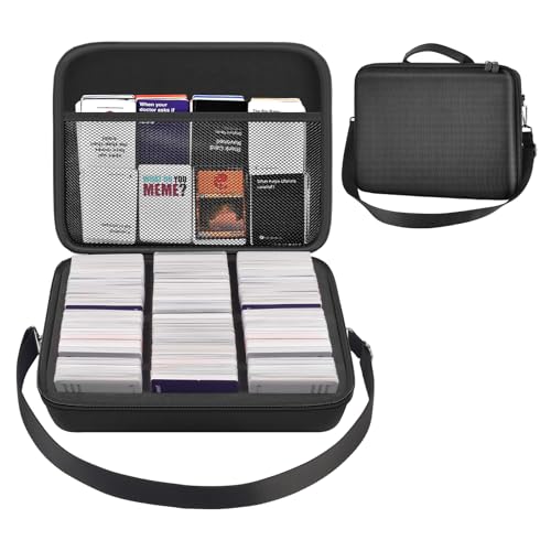 2000+ Card Game Case for Trading Cards, Card Deck Box Holder for Magic The Gathering/for Cards Against Humanity/for CAH TCG MTG Commander/for Yugioh/Football/for Topps Sports Collectible Cards -Black