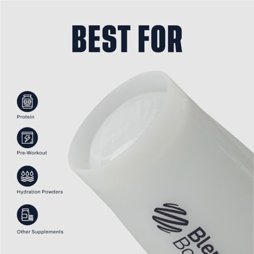 Image of BlenderBottle Classic V2 Shaker Bottle Perfect for Protein Shakes and Pre Workout, 20-oz, Full-Color White