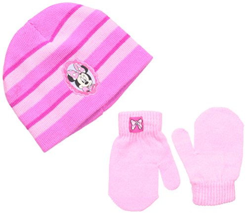 Disney Baby Girls' Minnie Mouse Beanie and Mitten Set