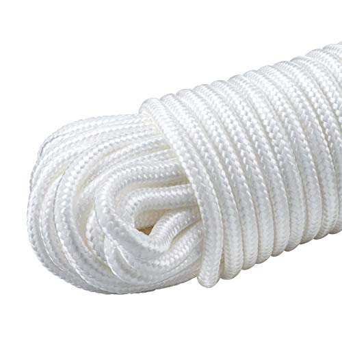 jijAcraft 6MM White Nylon Rope: Thick Nylon Washing Line 30M Solid Binding Hanging Twisted Cord - Image 4
