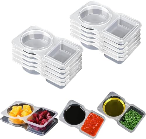 FZWDB Upgrade Double Compartment Condiment Container