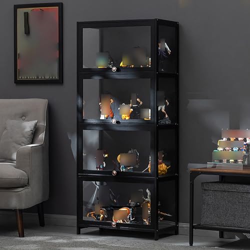 Figure Display Case,Display Cases for Collectibles,Display Cabinet with Acrylic,Quick Installation,Strong Load-Bearing Capacity,Sealed Dustproof,for Playroom, Bedroom. (Col