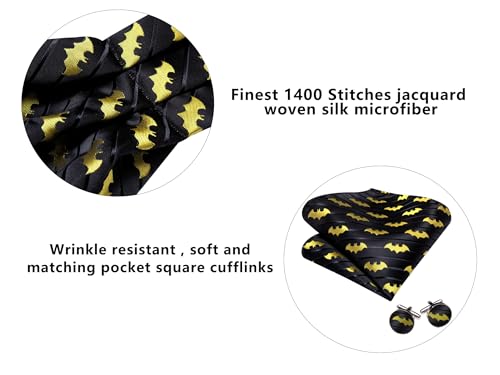 Image of Barry.Wang Ascot Ties Cravat Tie Men Paisley Plaid Scarf Self Tie Pocket Square Cufflinks Set Wedding Party