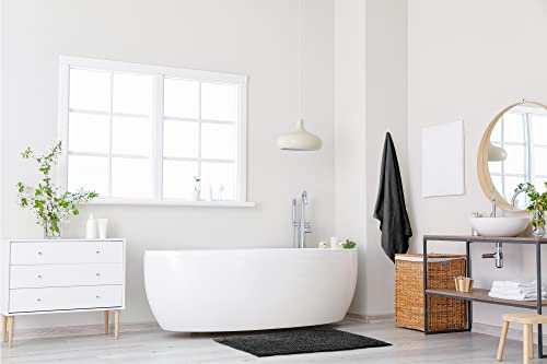Emma Barclay Noodle Soft Touch Non-Slip Bathroom Rug in Black - Bath Mat 45x75cm - Image 2